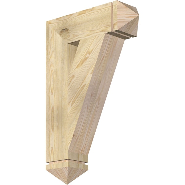 Ekena Millwork Traditional Arts & Crafts Rough Sawn Bracket, Douglas Fir, 6"W x 22"D x 34"H BKT06X22X34TRA03RDF - main